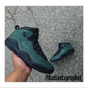 Custom Olive and Black Air Jordan 10’s